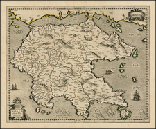 Balearic Islands and Greece Map By  Gerard Mercator