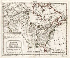 United States, Alaska and Canada Map By Charles Francois Delamarche