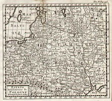 Europe, Poland, Baltic Countries and Germany Map By Jacques Peeters