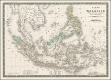 Southeast Asia and Philippines Map By Adrien-Hubert Brué