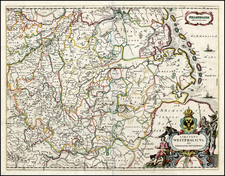 Germany Map By Johannes Blaeu / Abraham Wolfgang