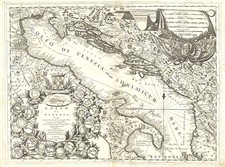 Europe, Balkans, Italy and Balearic Islands Map By Vincenzo Maria Coronelli