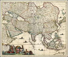 Asia and Asia Map By Frederick De Wit