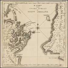 New Zealand Map By James Cook