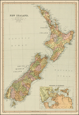 New Zealand Map By Blackie & Son