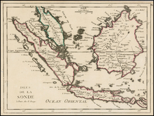 Singapore and Indonesia Map By George Louis Le Rouge