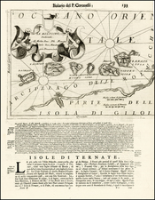 Southeast Asia, Indonesia and Other Islands Map By Vincenzo Maria Coronelli