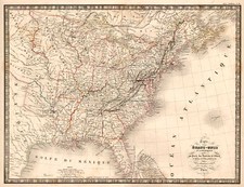 United States and Canada Map By J. Andriveau-Goujon