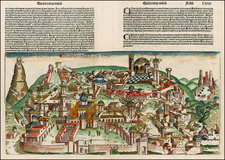 Holy Land Map By Hartmann Schedel