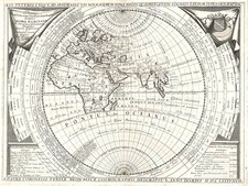 World, World and Eastern Hemisphere Map By Vincenzo Maria Coronelli