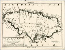 Caribbean Map By Vincenzo Maria Coronelli