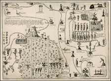 Mexico Map By Giovanni Francesco Gemelli Careri