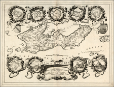 Balearic Islands and Greece Map By Vincenzo Maria Coronelli