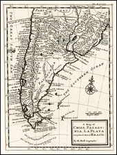 South America and Brazil Map By Herman Moll