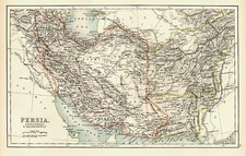 Asia and Middle East Map By Adam & Charles Black