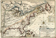 United States, Southeast, Midwest and Canada Map By Nicolas de Fer