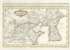 Asia, China and Korea Map By Jacques Nicolas Bellin