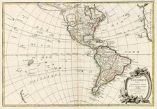 South America and America Map By Jean Janvier