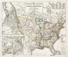 United States, Texas and Plains Map By Dr. F.W. Streit