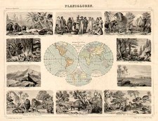 World and World Map By Friedrich Arnold Brockhaus