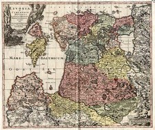 Europe, Poland, Russia and Baltic Countries Map By Matthaus Seutter