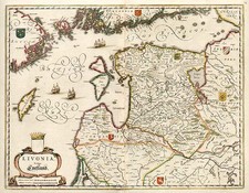 Europe, Poland, Russia, Baltic Countries and Scandinavia Map By Willem Janszoon Blaeu