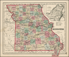 Midwest and Plains Map By Joseph Hutchins Colton