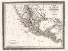 Texas, Southwest, Rocky Mountains and California Map By Louis Vivien