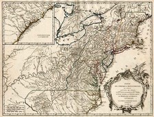 New England, Mid-Atlantic and Southeast Map By Didier Robert de Vaugondy