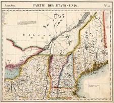 New England Map By Philippe Marie Vandermaelen