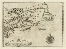 New England and Canada Map By William Alexander