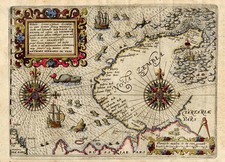 World, Polar Maps, Europe, Russia, Scandinavia and Balearic Islands Map By Theodor De Bry