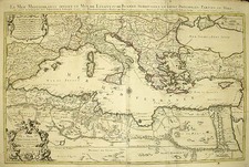 Europe, Mediterranean, Africa, North Africa, Balearic Islands and Greece Map By Alexis-Hubert Jaillot