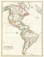 America Map By F. Von Stulpnagel  &  Adolf Stieler