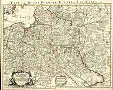 Europe, Poland, Russia and Baltic Countries Map By Johannes Covens  &  Pierre Mortier