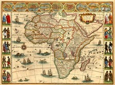 Africa and Africa Map By Willem Janszoon Blaeu