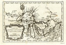 Midwest and Canada Map By Jacques Nicolas Bellin