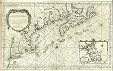 New England and Canada Map By Jacques Nicolas Bellin