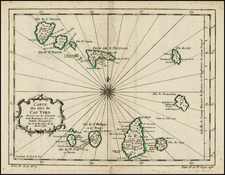 Portugal and Balearic Islands Map By Jacques Nicolas Bellin