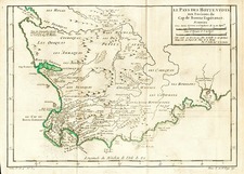 South Africa Map By Jacques Nicolas Bellin