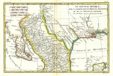 Texas, Southwest, Mexico and Baja California Map By Rigobert Bonne