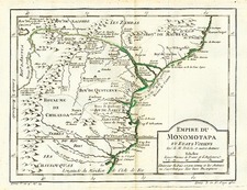 Africa and East Africa Map By Jacques Nicolas Bellin