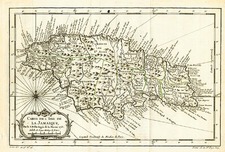 Caribbean Map By Jacques Nicolas Bellin