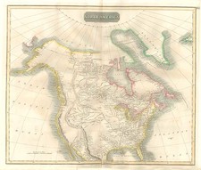 North America and Canada Map By John Thomson