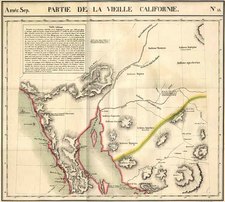 Southwest and California Map By Philippe Marie Vandermaelen