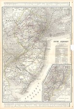 Mid-Atlantic Map By George F. Cram