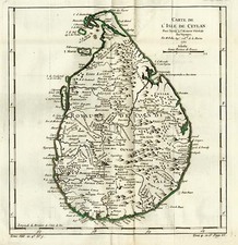 Asia and India Map By Jacques Nicolas Bellin