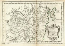 Asia, China, Central Asia & Caucasus and Russia in Asia Map By Jacques Nicolas Bellin