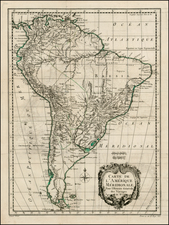 South America Map By Jacques Nicolas Bellin