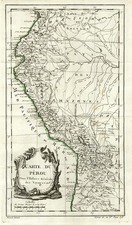 South America Map By Jacques Nicolas Bellin